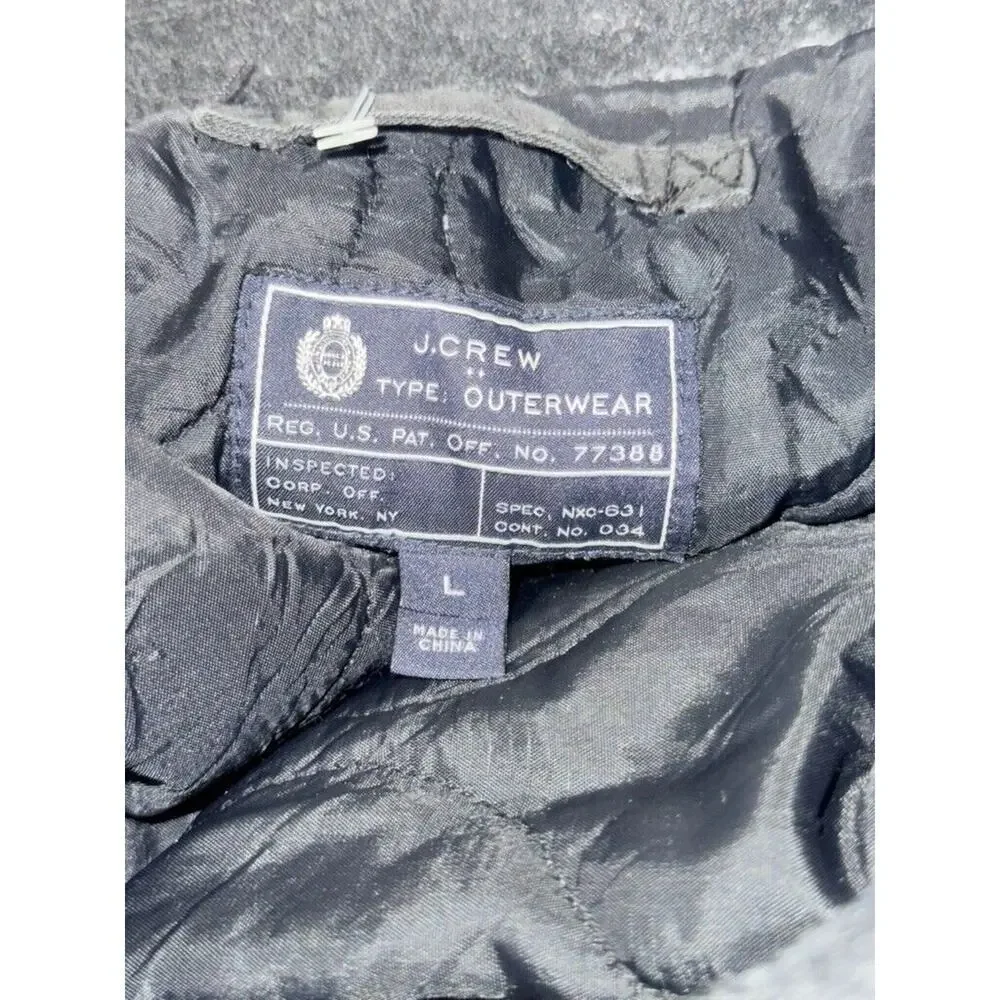 J. Crew University Wool Jacket Coat Charcoal Gray Men’s Size Large Outerwear